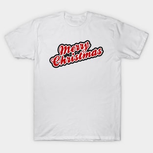 Simple Merry Christmas Text Design T-Shirt